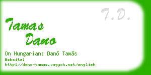 tamas dano business card