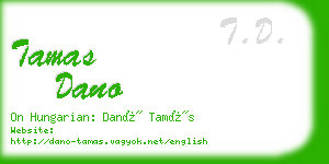 tamas dano business card